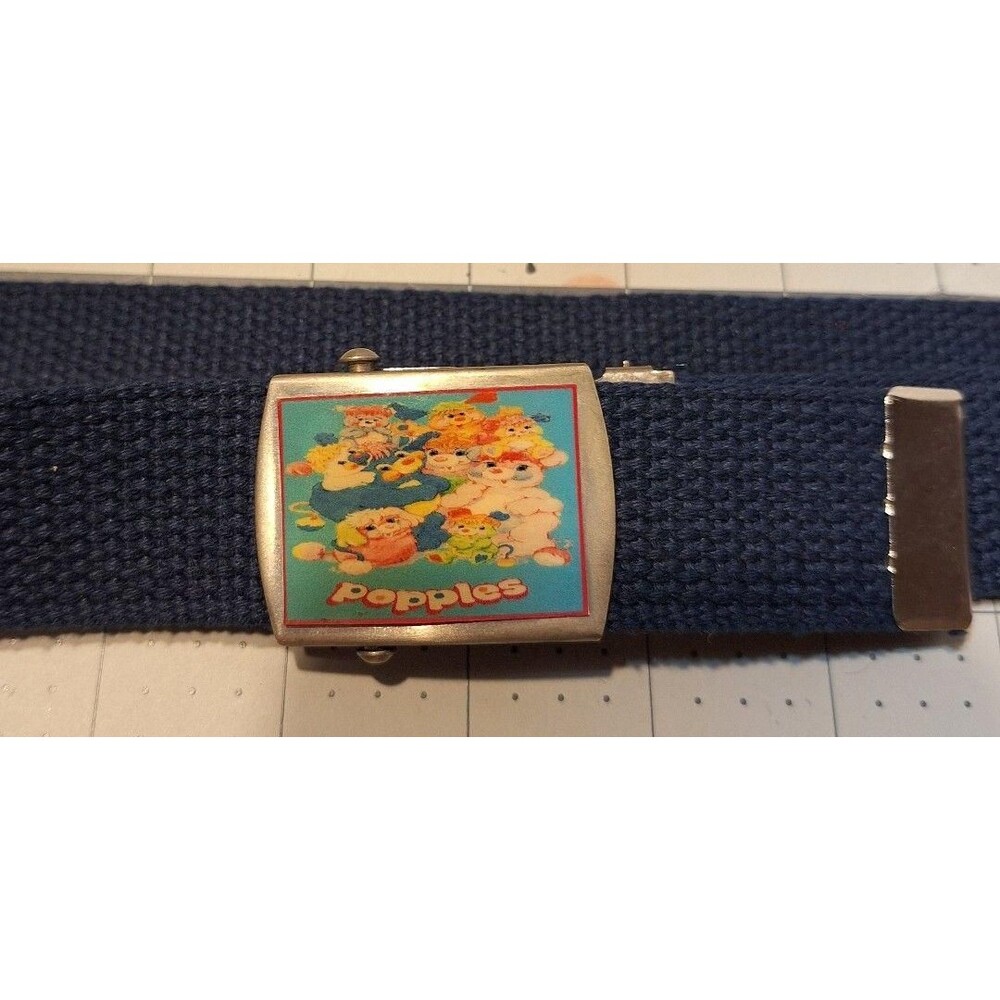 Vintage Popples Metal Blue Adjustable Belt